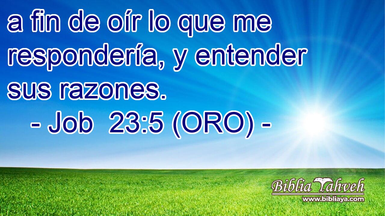  a fin de oír lo que me respondería, y entender sus razones. 
