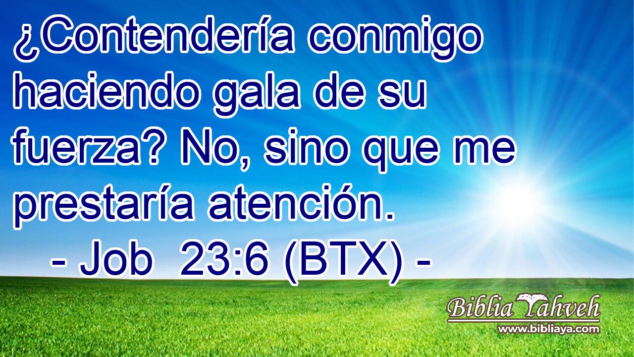 ¿Contendería conmigo haciendo gala de su fuerza? No, sino que me prestaría atención.