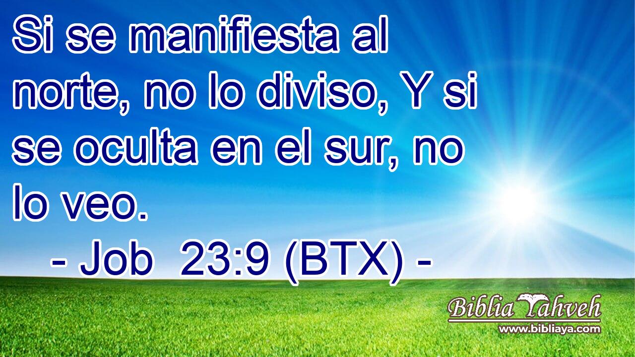Si se manifiesta al norte, no lo diviso, Y si se oculta en el sur, no lo veo.