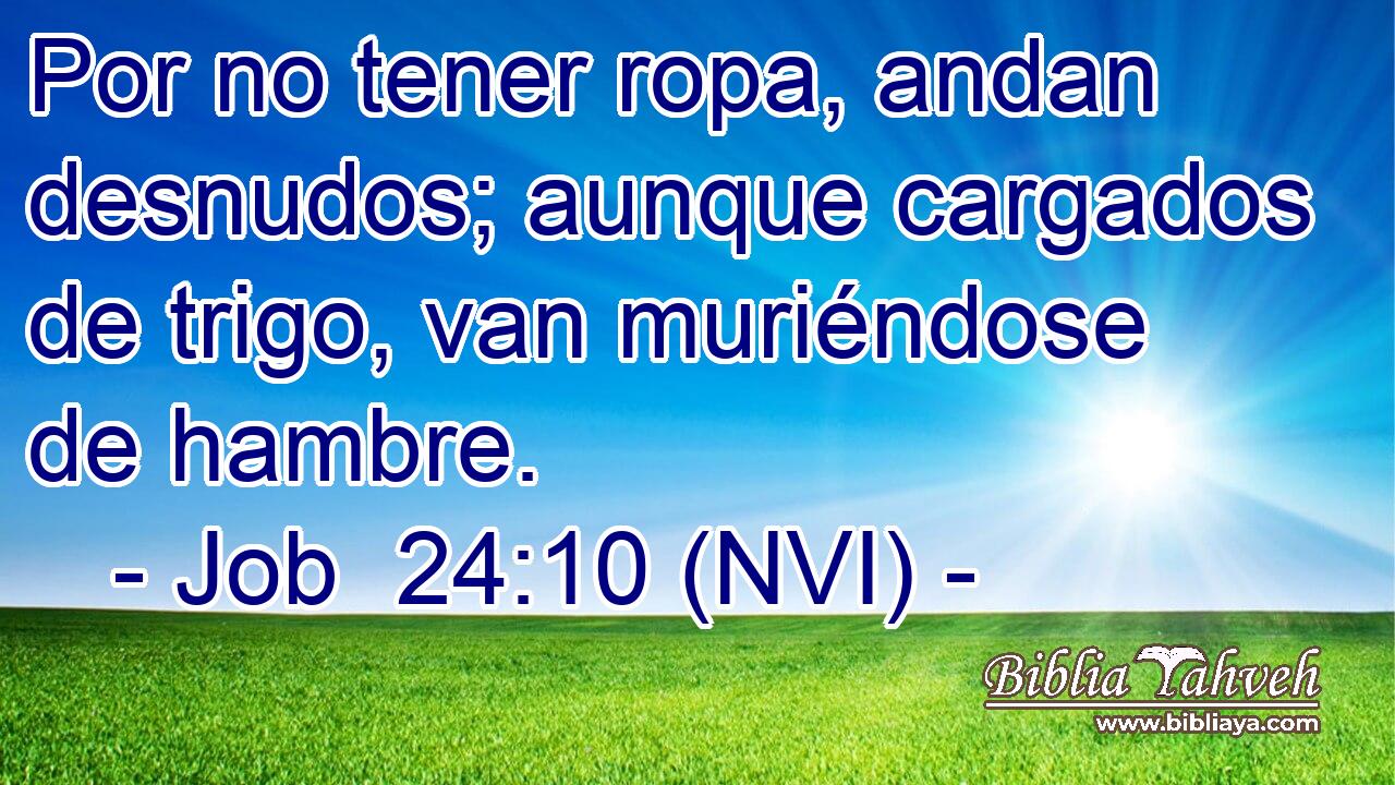  Por no tener ropa, andan desnudos; aunque cargados de trigo, van muriéndose de hambre. 