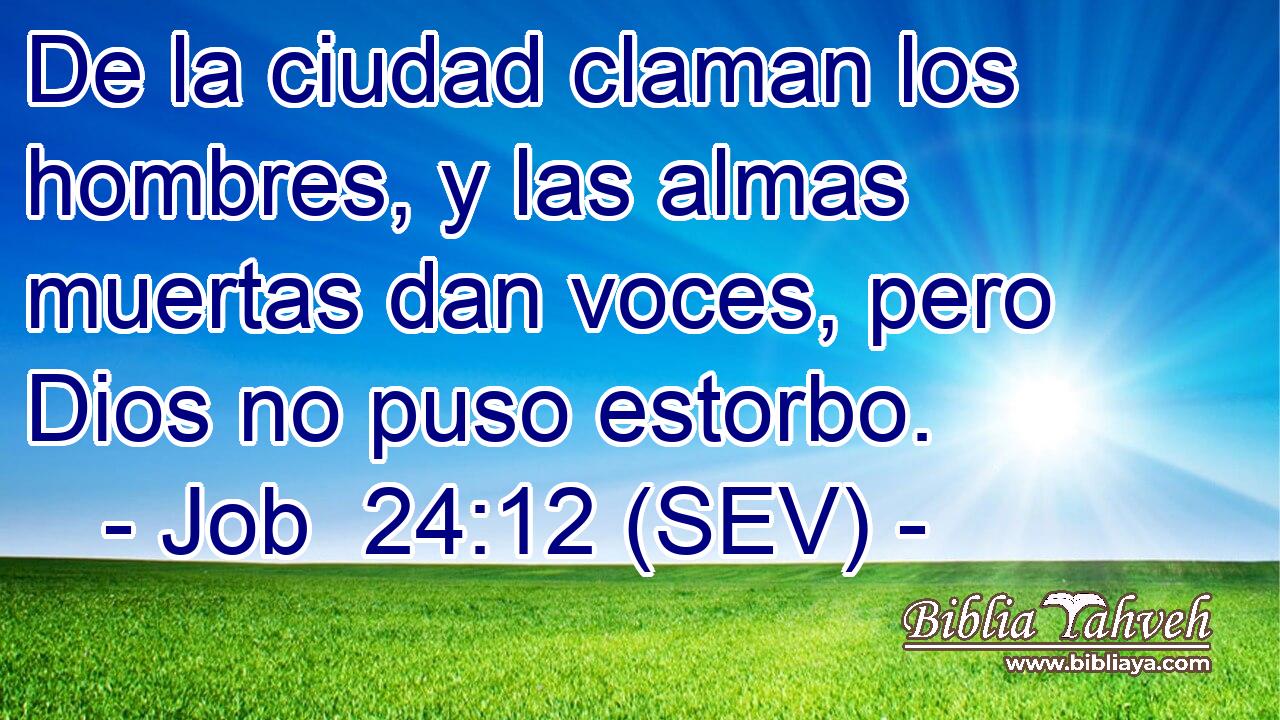 De la ciudad claman los hombres, y las almas muertas dan voces, pero Dios no puso estorbo.