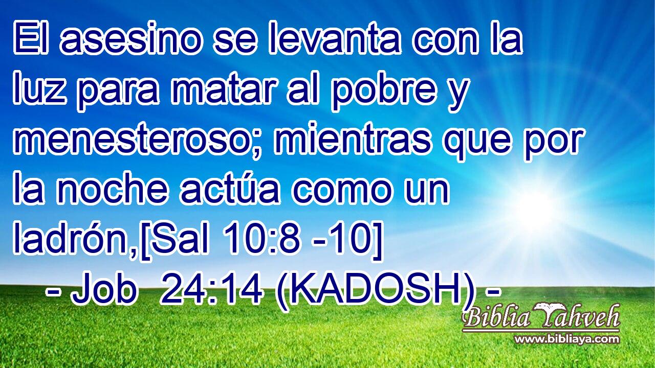  El asesino se levanta con la luz para matar al pobre y menesteroso; mientras que por la noche actúa como un ladrón,[Sal 10:8 -10] 