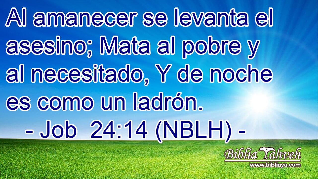  Al amanecer se levanta el asesino; Mata al pobre y al necesitado, Y de noche es como un ladrón. 
