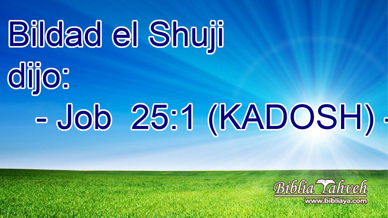  Bildad el Shuji dijo: 