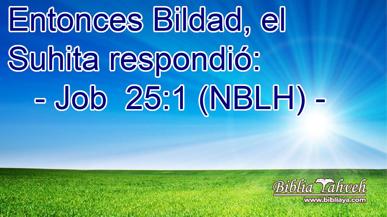  Entonces Bildad, el Suhita respondió: 