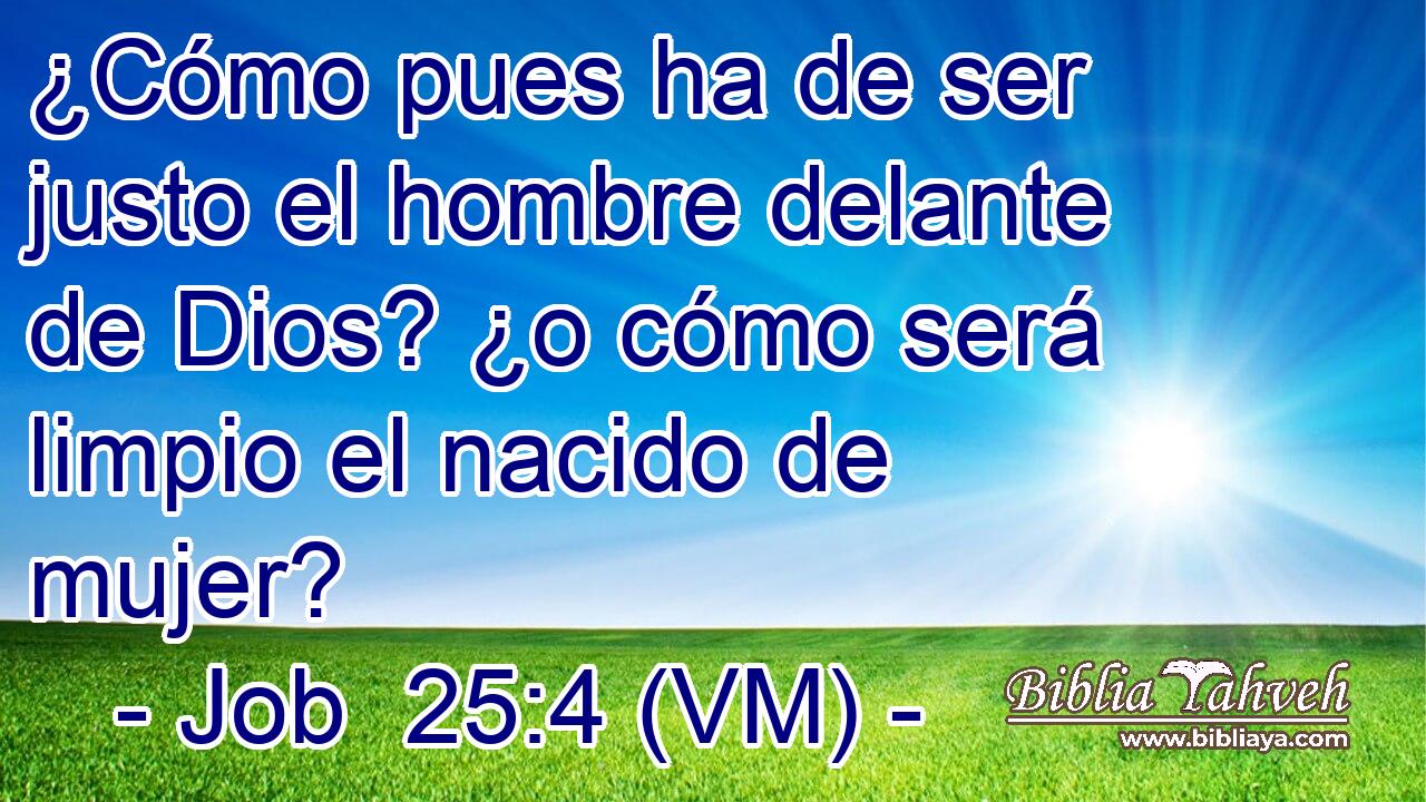  ¿Cómo pues ha de ser justo el hombre delante de Dios? ¿o cómo será limpio el nacido de mujer? 