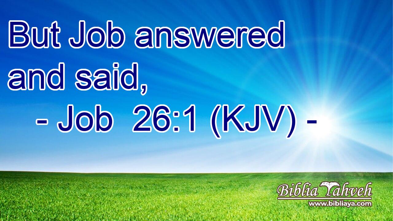 But Job answered and said,