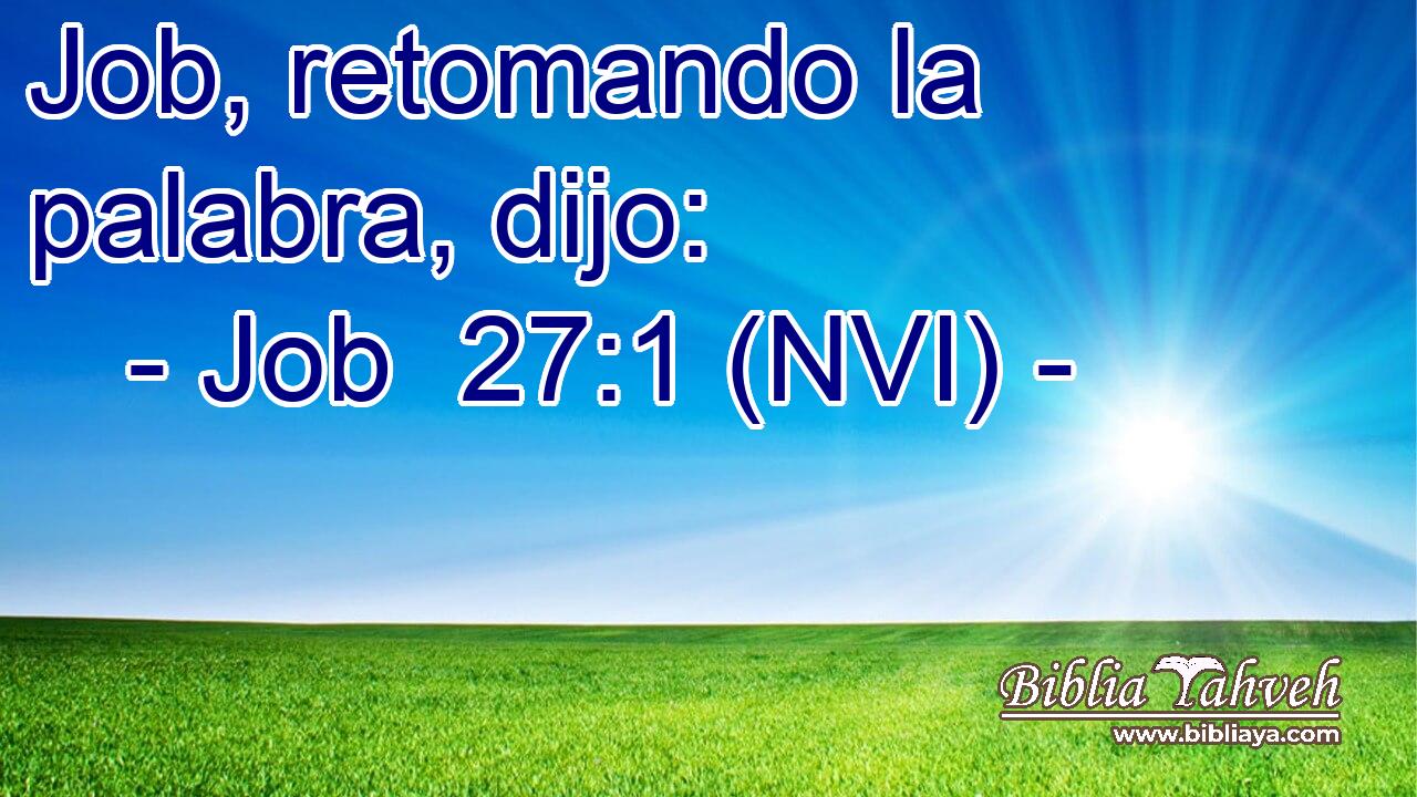  Job, retomando la palabra, dijo: 