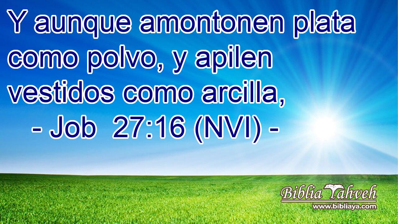  Y aunque amontonen plata como polvo, y apilen vestidos como arcilla, 