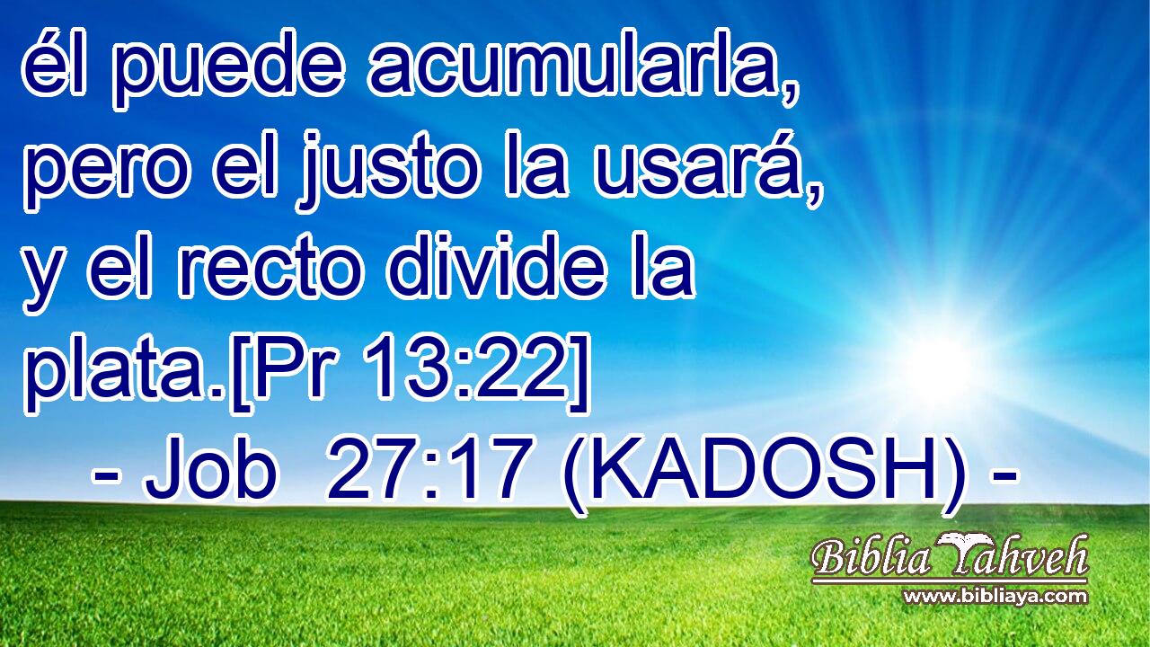 él puede acumularla, pero el justo la usará, y el recto divide la plata.[Pr 13:22] 