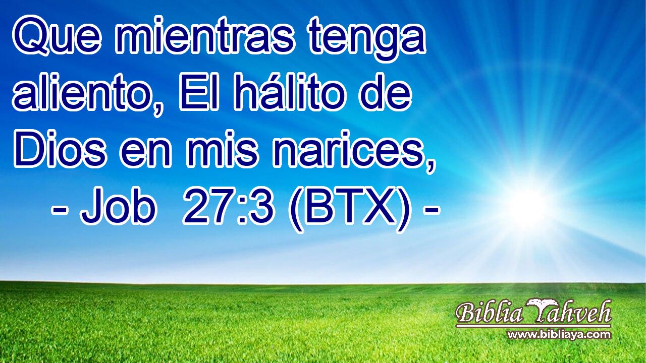 Que mientras tenga aliento, El hálito de Dios en mis narices,