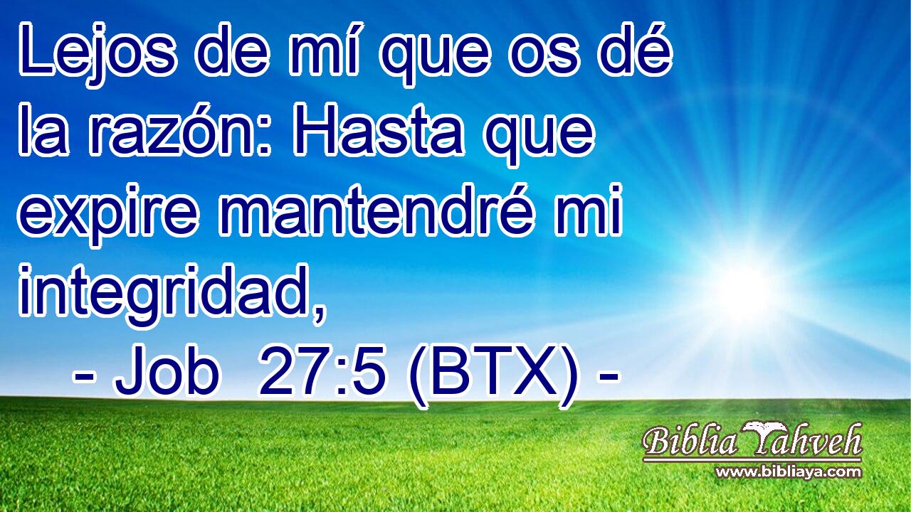 Lejos de mí que os dé la razón: Hasta que expire mantendré mi integridad,