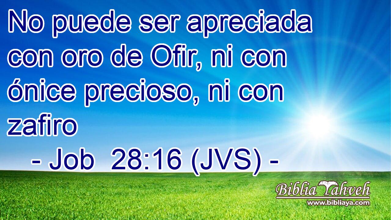 No puede ser apreciada con oro de Ofir, ni con ónice precioso, ni con zafiro