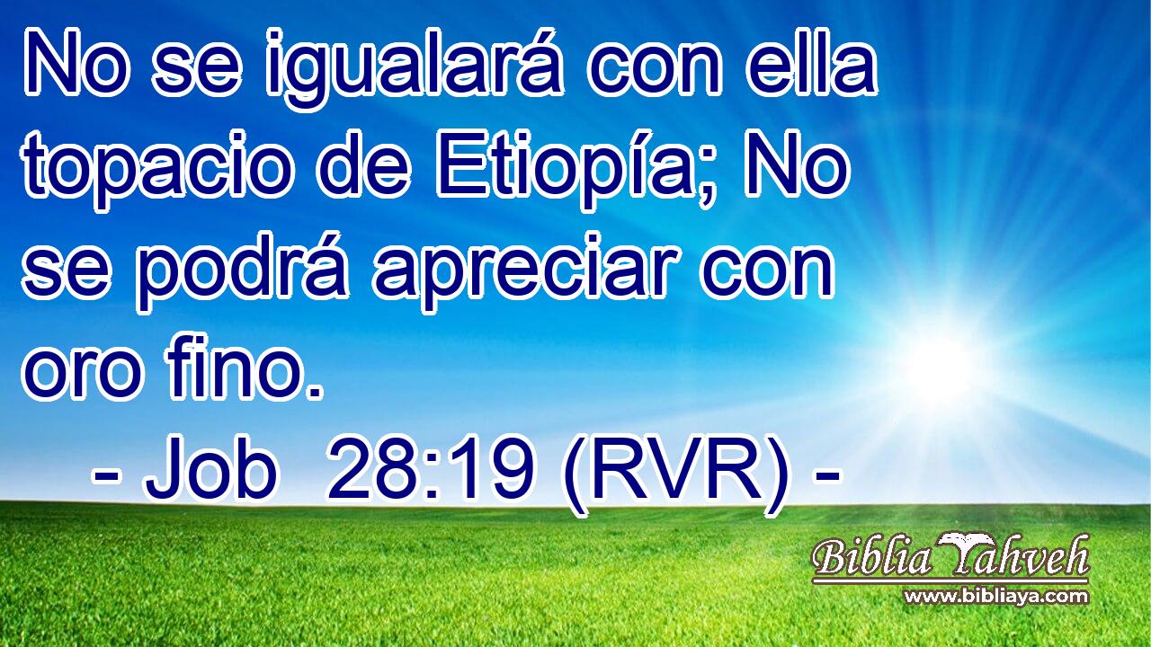 No se igualará con ella topacio de Etiopía; No se podrá apreciar con oro fino.