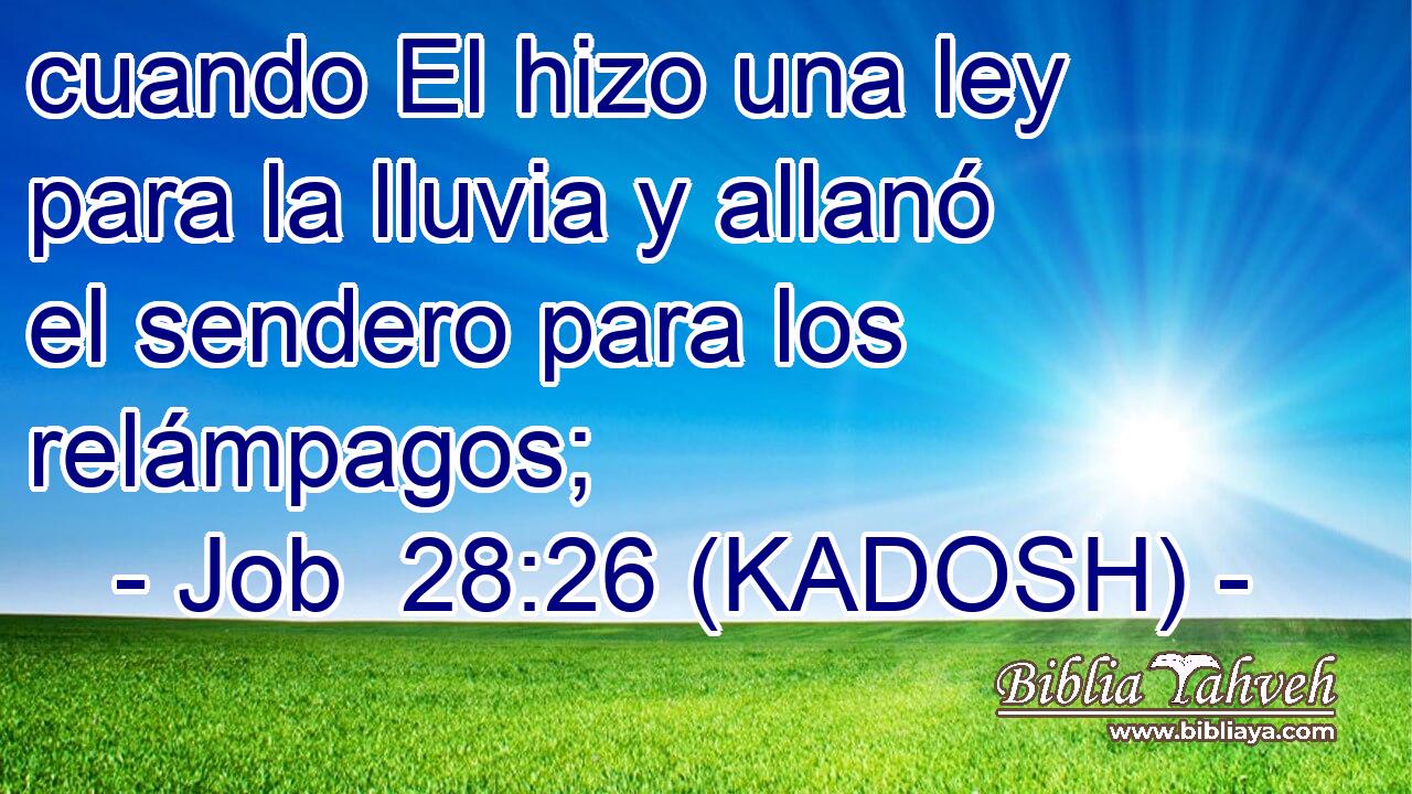  cuando El hizo una ley para la lluvia y allanó el sendero para los relámpagos; 