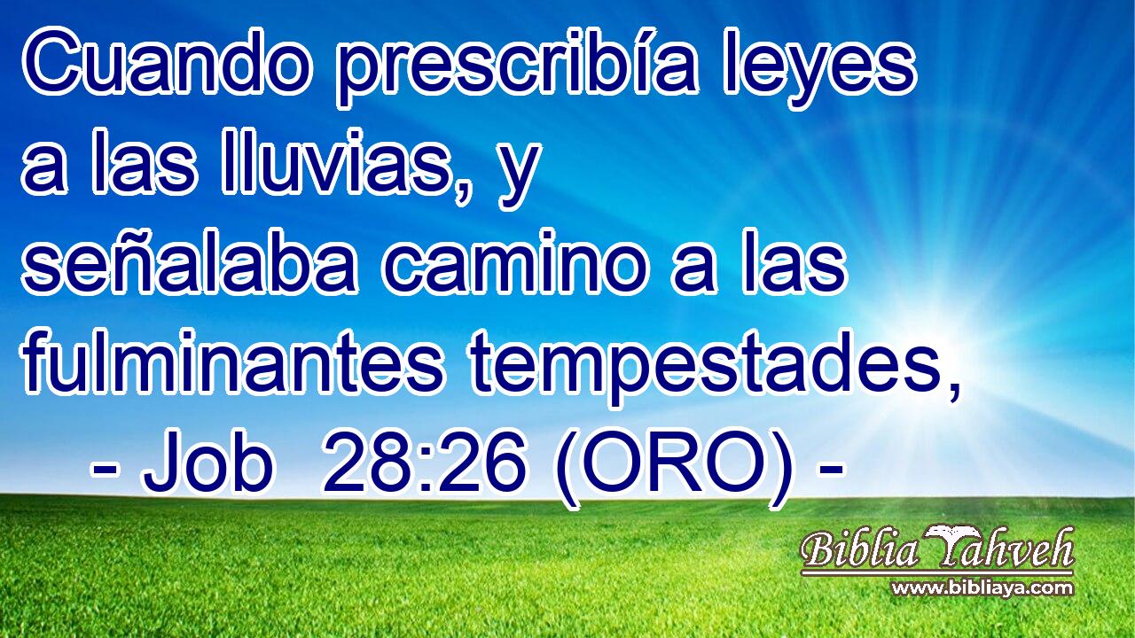  Cuando prescribía leyes a las lluvias, y señalaba camino a las fulminantes tempestades, 