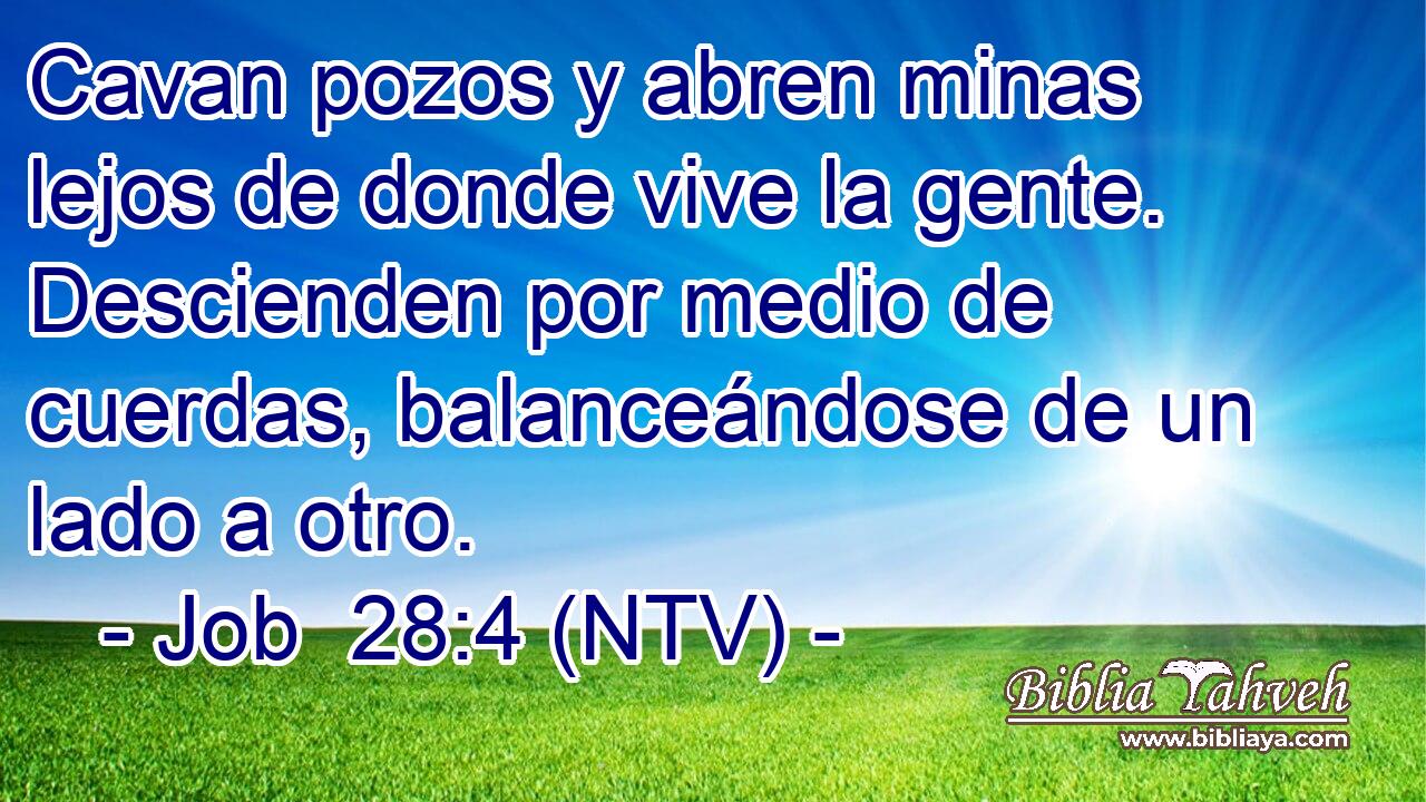 Cavan pozos y abren minas lejos de donde vive la gente. Descienden por medio de cuerdas, balanceándose de un lado a otro.