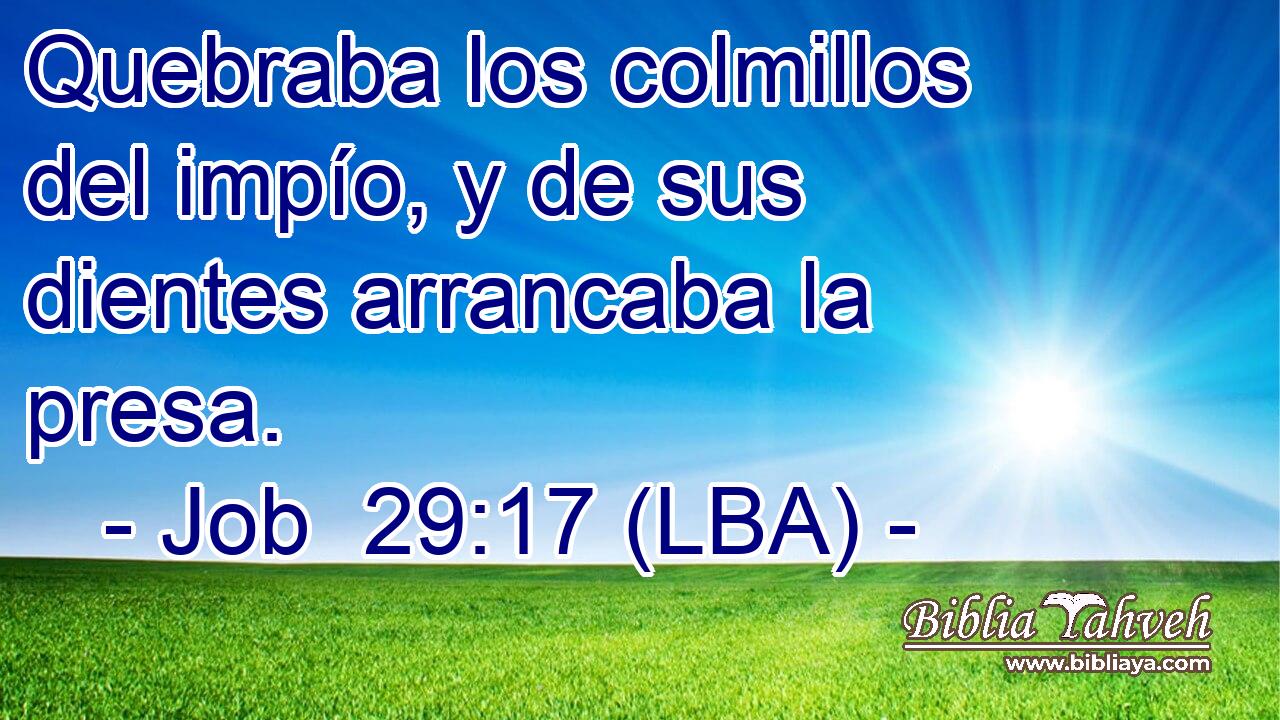 Quebraba los colmillos del impío, y de sus dientes arrancaba la presa.