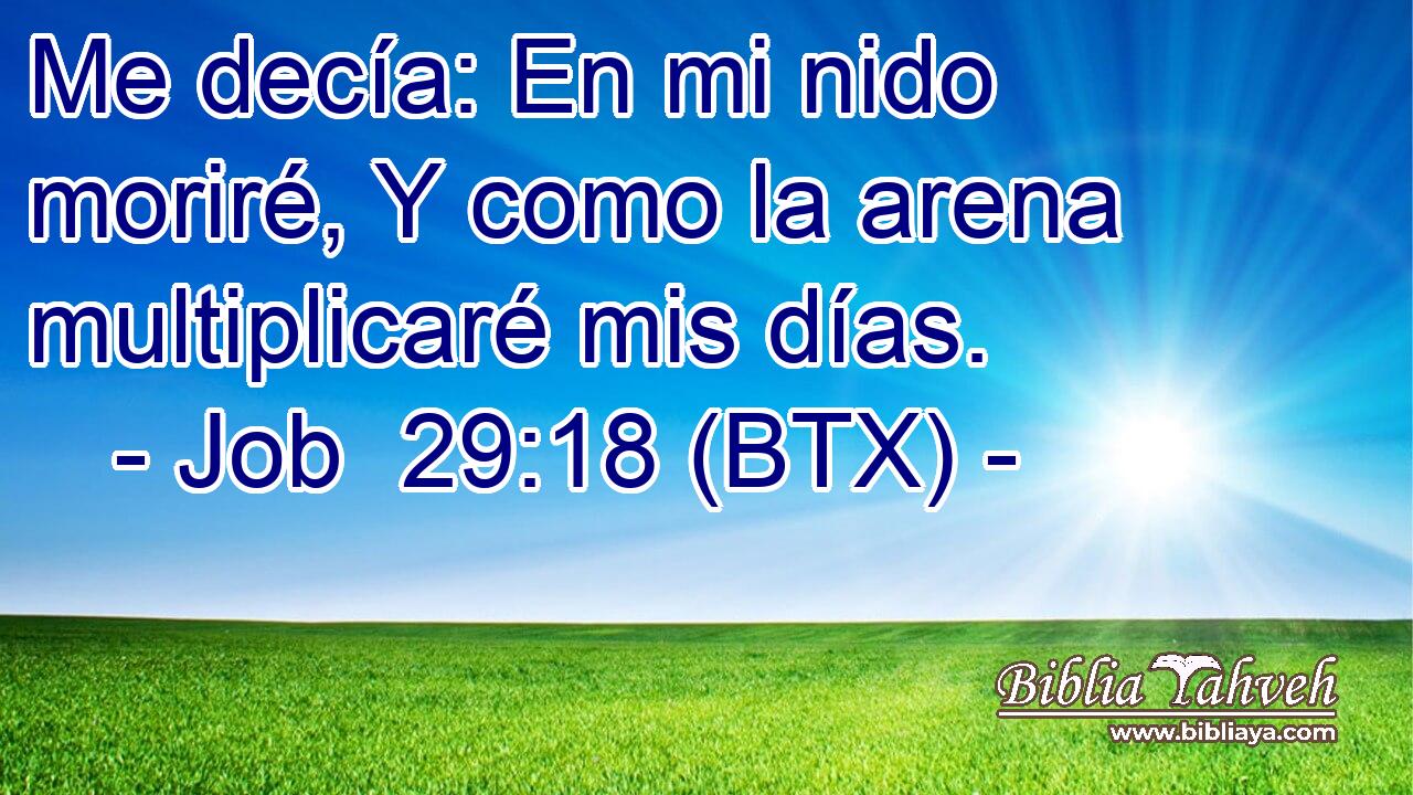 Me decía: En mi nido moriré, Y como la arena multiplicaré mis días.