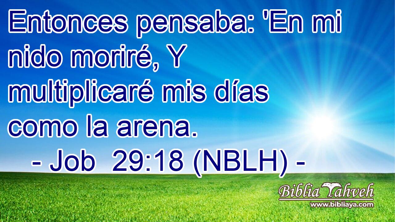  Entonces pensaba: 'En mi nido moriré, Y multiplicaré mis días como la arena. 