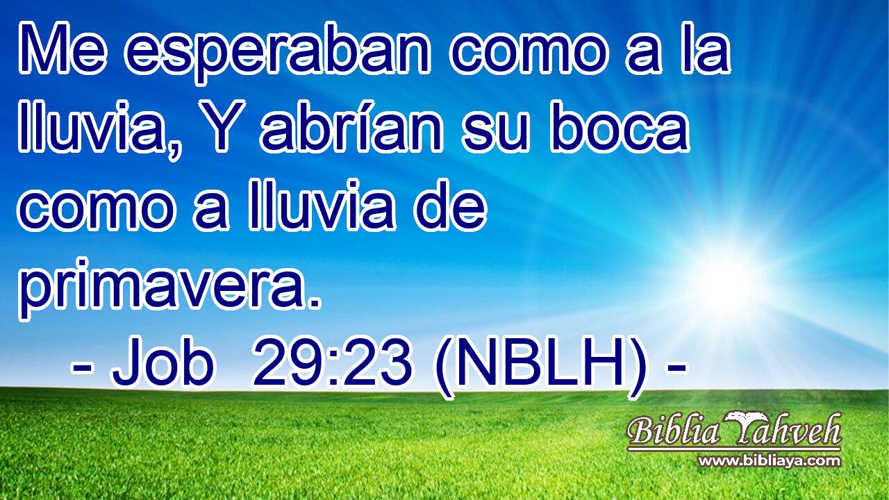  Me esperaban como a la lluvia, Y abrían su boca como a lluvia de primavera. 