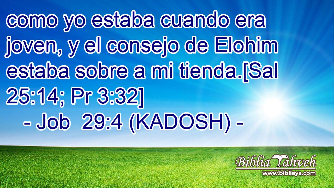  como yo estaba cuando era joven, y el consejo de Elohim estaba sobre a mi tienda.[Sal 25:14; Pr 3:32] 
