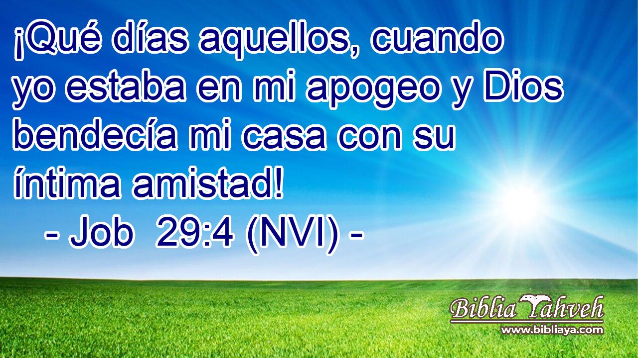  ¡Qué días aquellos, cuando yo estaba en mi apogeo y Dios bendecía mi casa con su íntima amistad! 