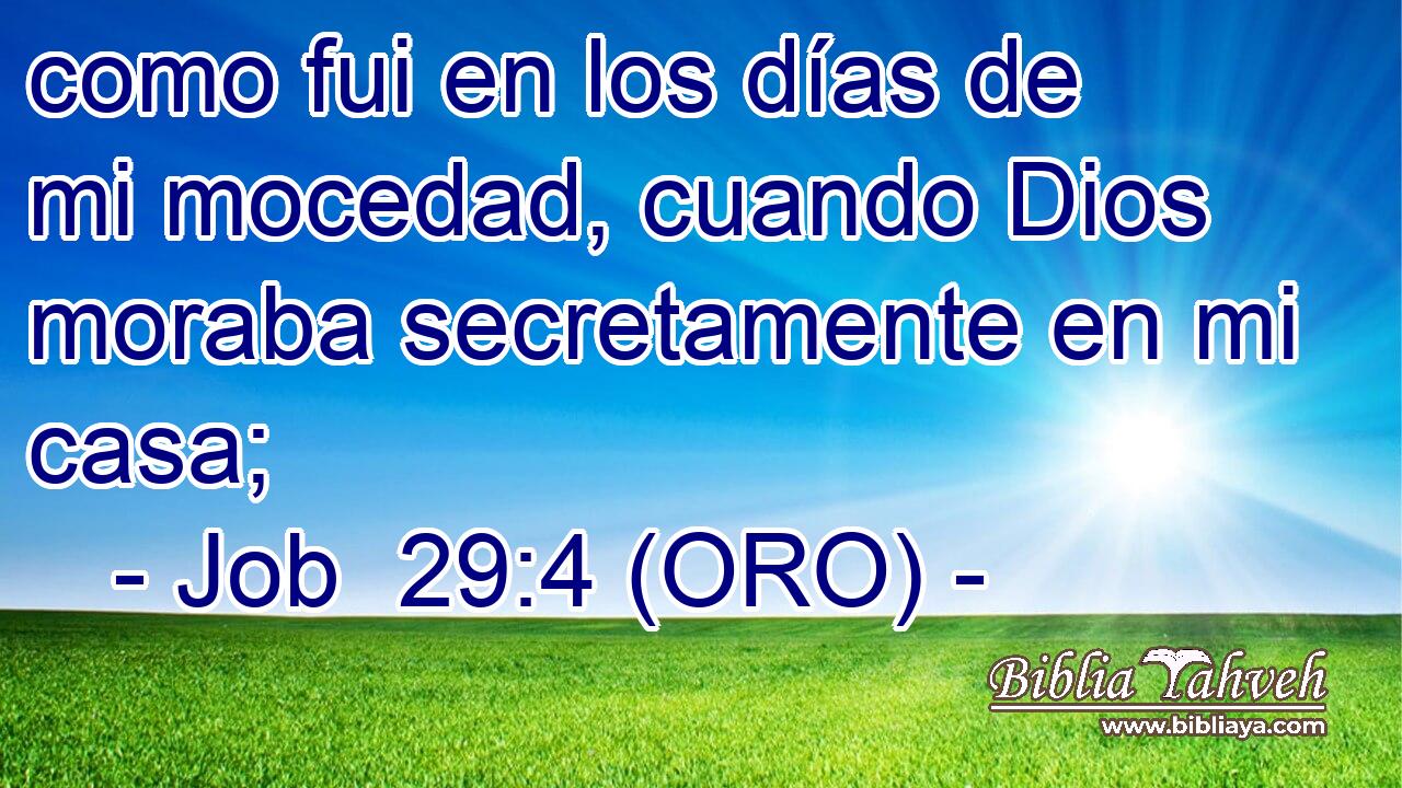  como fui en los días de mi mocedad, cuando Dios moraba secretamente en mi casa; 