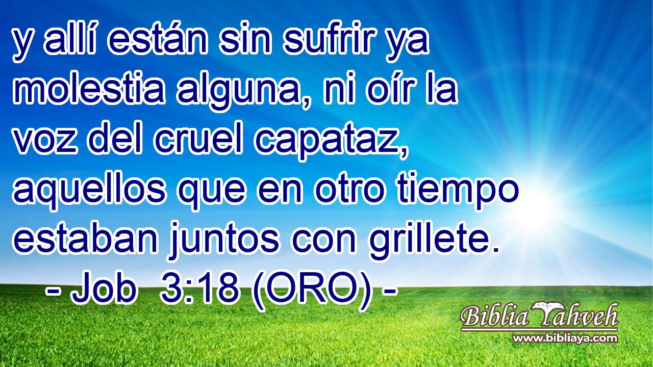  y allí están sin sufrir ya molestia alguna, ni oír la voz del cruel capataz, aquellos que en otro tiempo estaban juntos con grillete. 