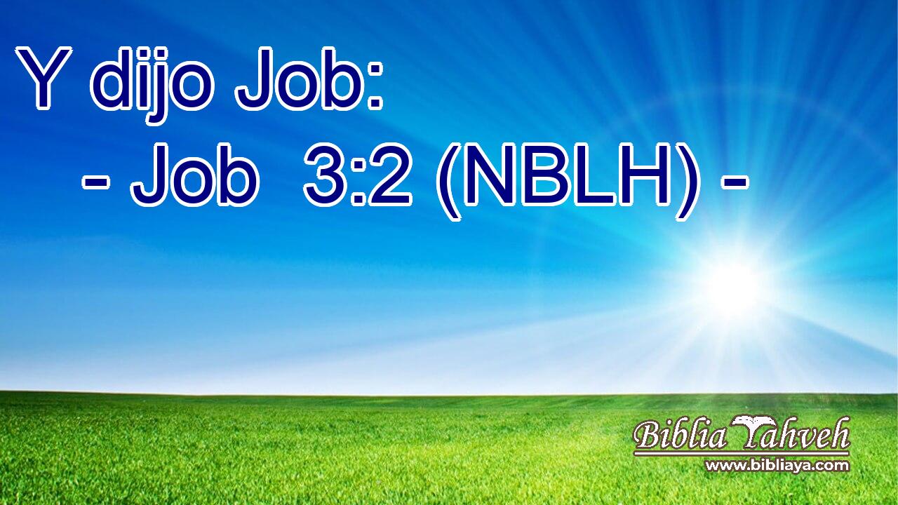  Y dijo Job: 