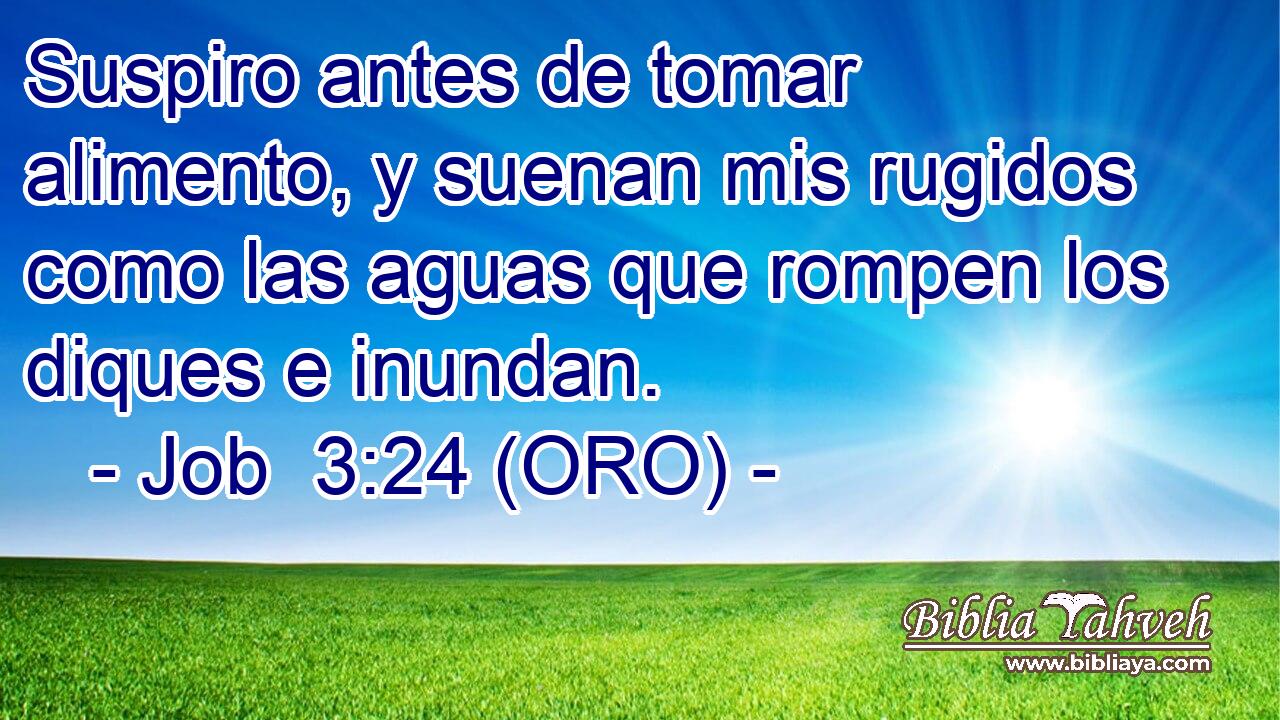  Suspiro antes de tomar alimento, y suenan mis rugidos como las aguas que rompen los diques e inundan. 