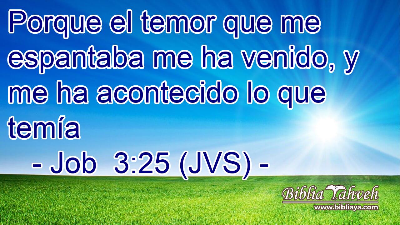 Porque el temor que me espantaba me ha venido, y me ha acontecido lo que temía