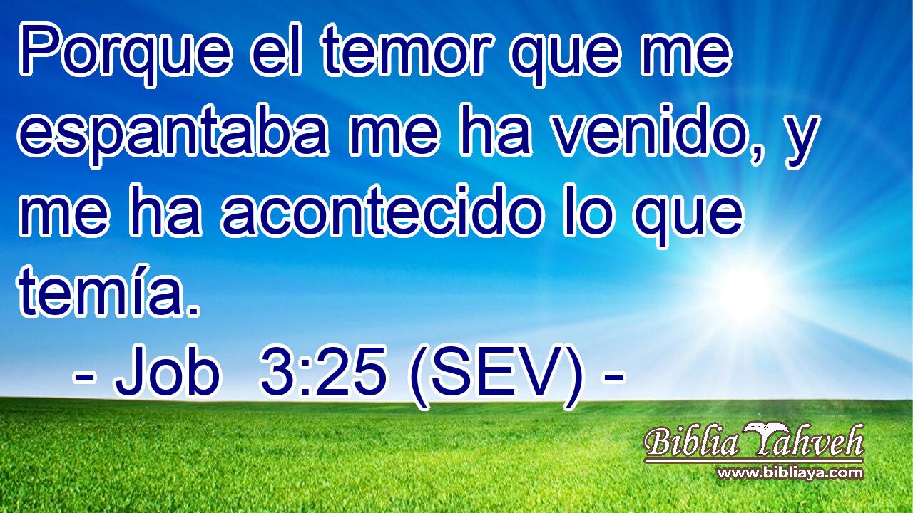 Porque el temor que me espantaba me ha venido, y me ha acontecido lo que temía.