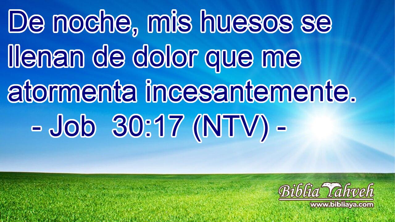 De noche, mis huesos se llenan de dolor que me atormenta incesantemente.