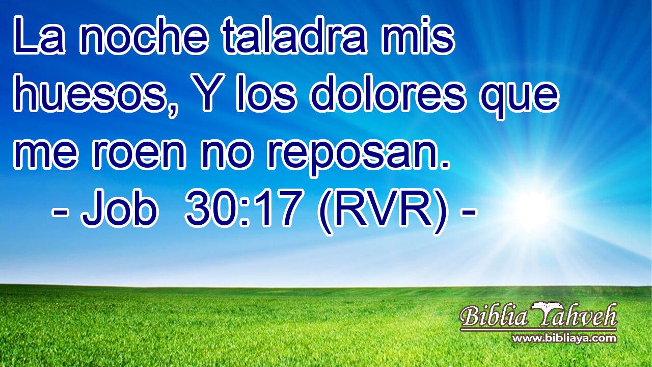La noche taladra mis huesos, Y los dolores que me roen no reposan.