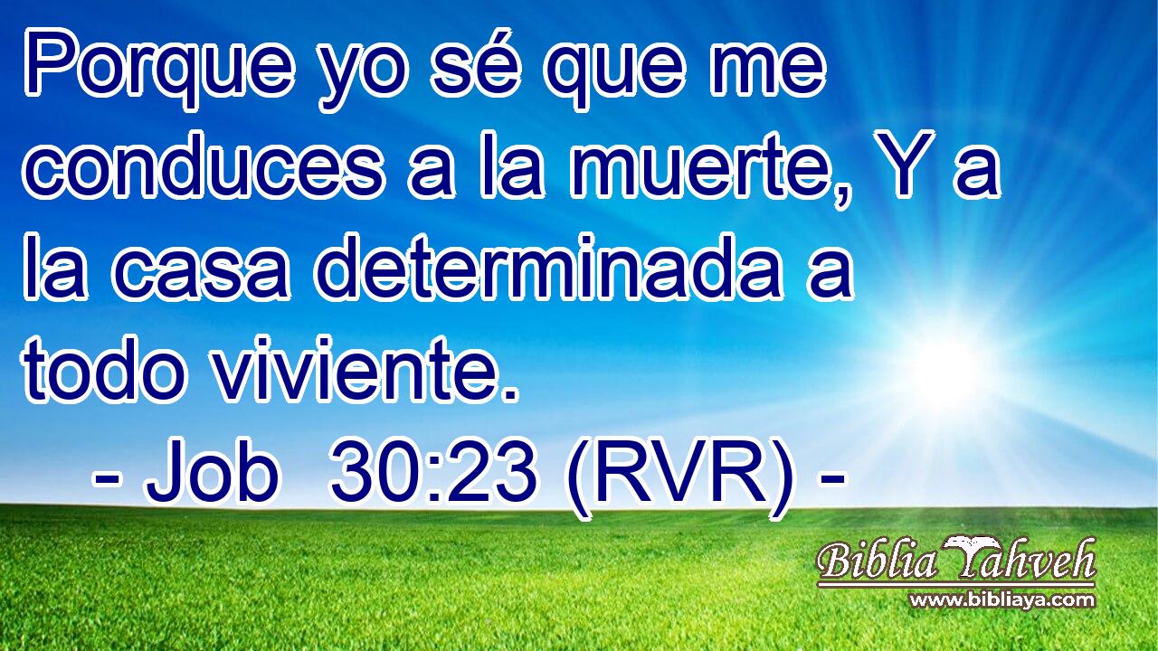 Porque yo sé que me conduces a la muerte, Y a la casa determinada a todo viviente.