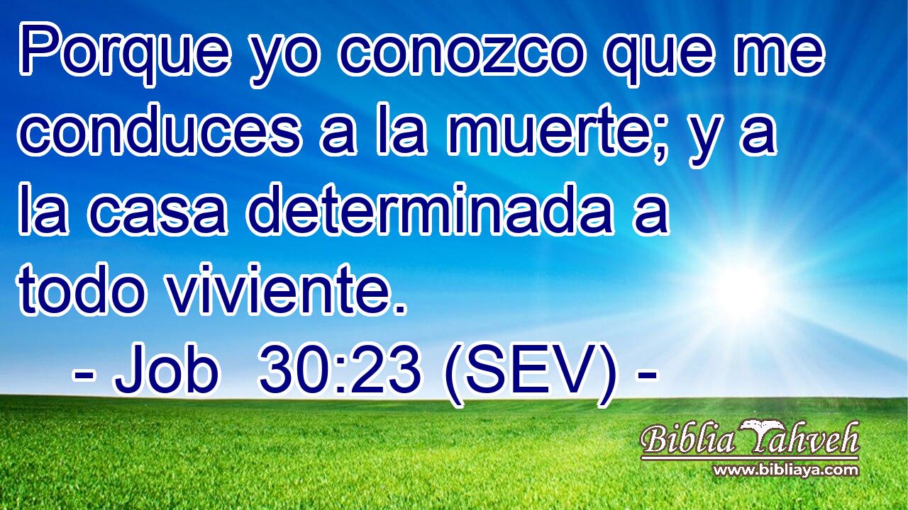Porque yo conozco que me conduces a la muerte; y a la casa determinada a todo viviente.