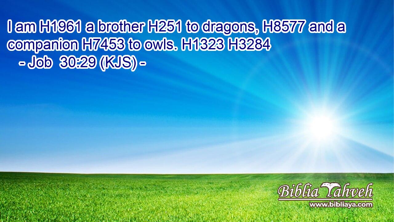 I am H1961 a brother H251 to dragons, H8577 and a companion H7453 to owls. H1323 H3284