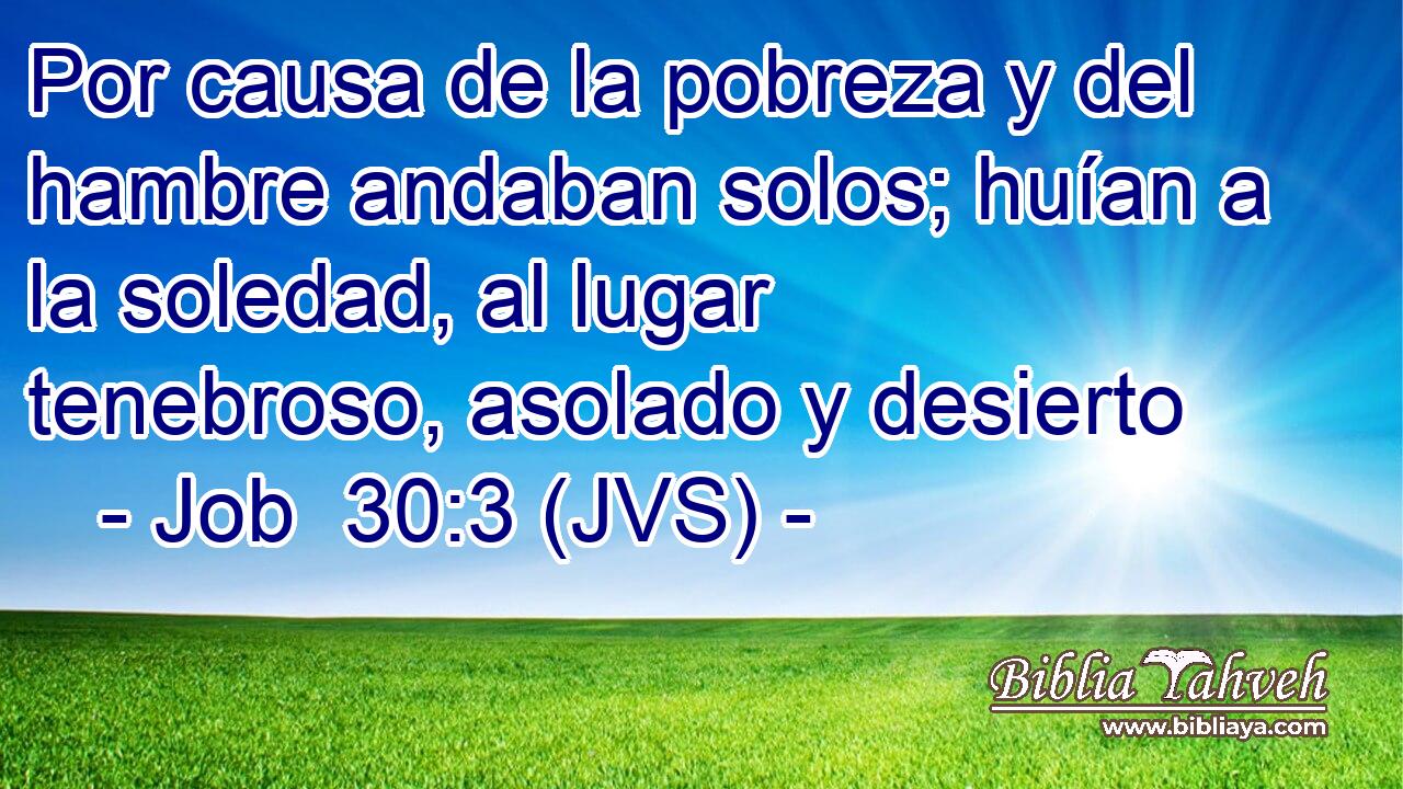 Por causa de la pobreza y del hambre andaban solos; huían a la soledad, al lugar tenebroso, asolado y desierto