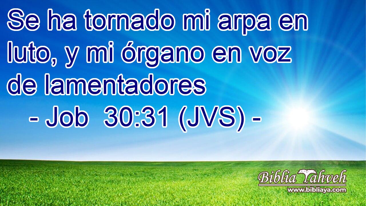Se ha tornado mi arpa en luto, y mi órgano en voz de lamentadores