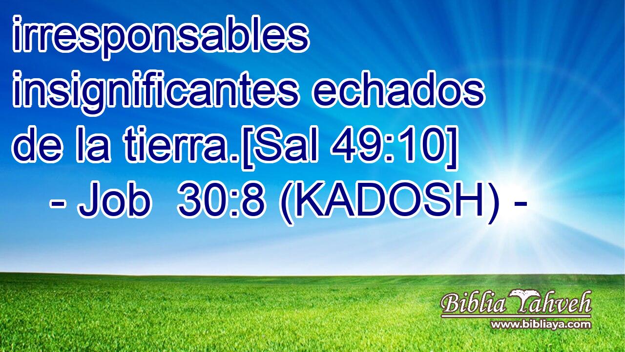  irresponsables insignificantes echados de la tierra.[Sal 49:10] 