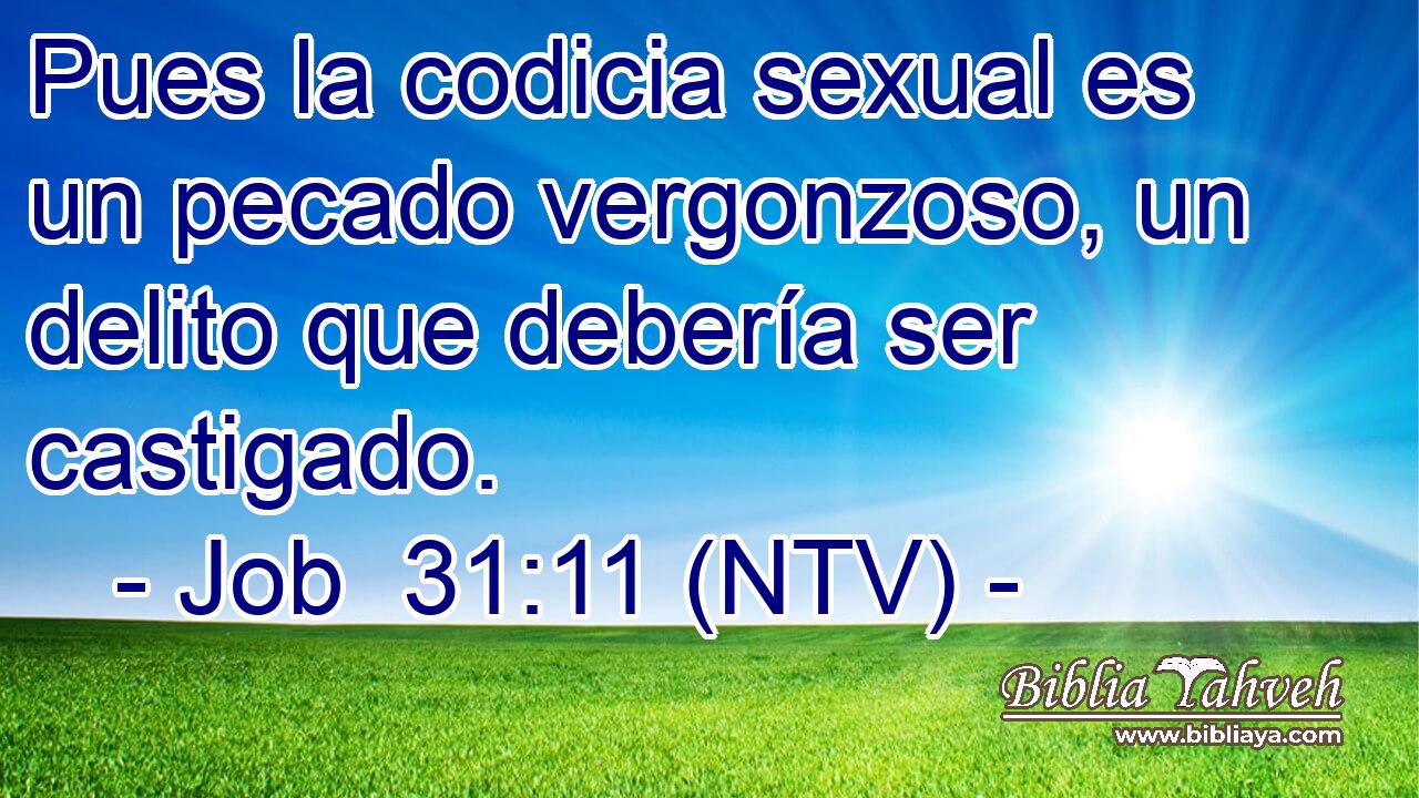 Pues la codicia sexual es un pecado vergonzoso, un delito que debería ser castigado.