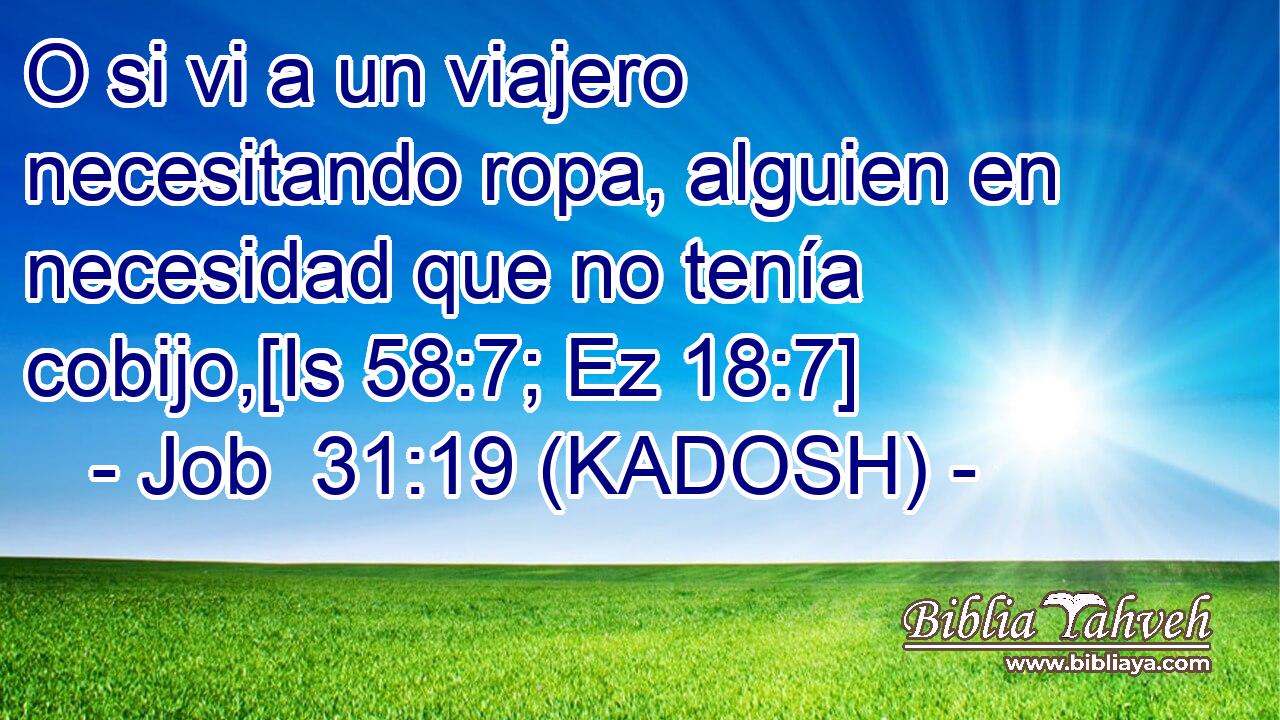 O si vi a un viajero necesitando ropa, alguien en necesidad que no tenía cobijo,[Is 58:7; Ez 18:7] 