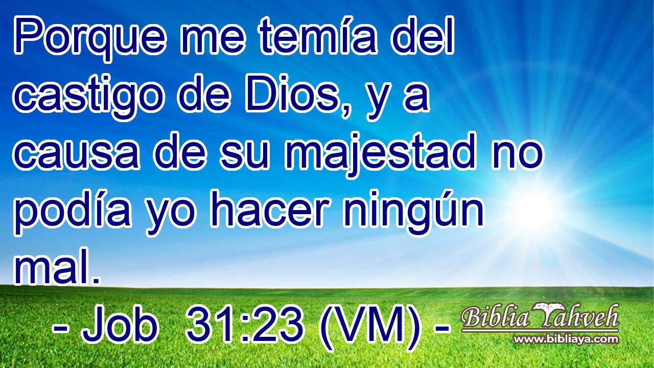  Porque me temía del castigo de Dios, y a causa de su majestad no podía yo hacer ningún mal. 