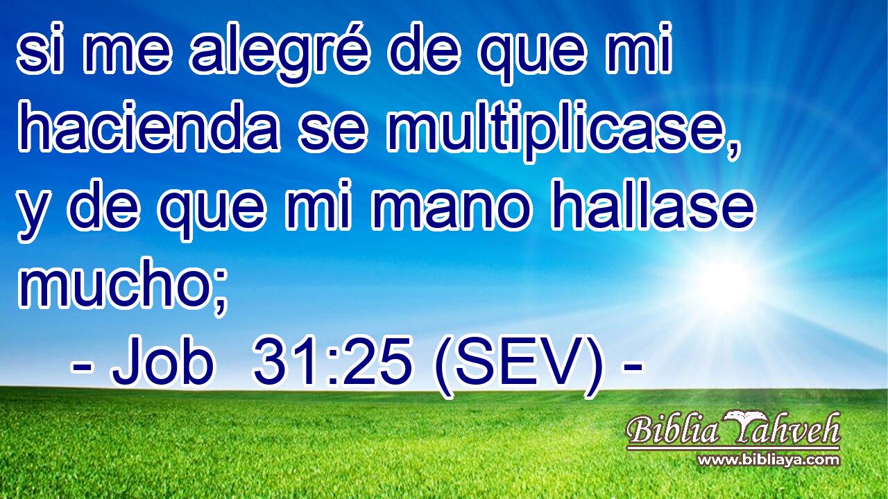si me alegré de que mi hacienda se multiplicase, y de que mi mano hallase mucho;