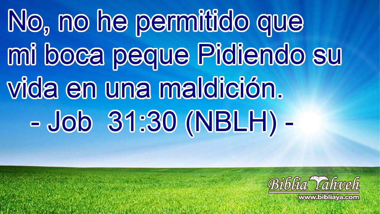  No, no he permitido que mi boca peque Pidiendo su vida en una maldición. 