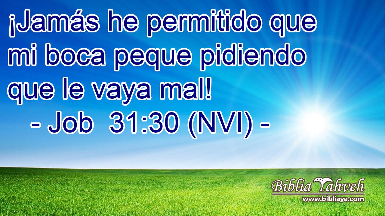  ¡Jamás he permitido que mi boca peque pidiendo que le vaya mal! 