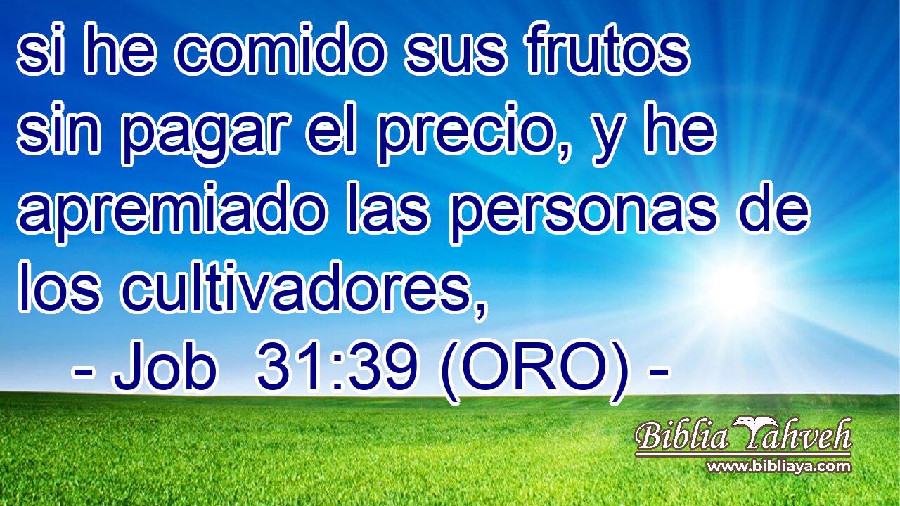  si he comido sus frutos sin pagar el precio, y he apremiado las personas de los cultivadores, 