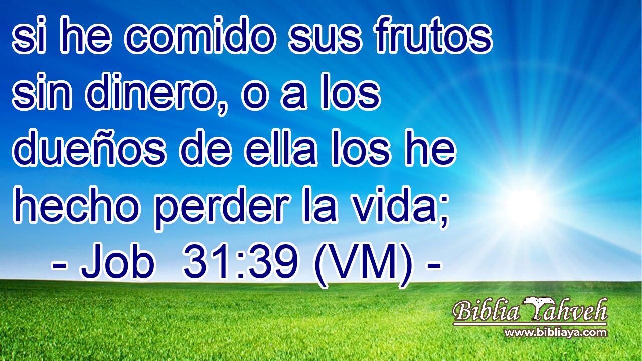  si he comido sus frutos sin dinero, o a los dueños de ella los he hecho perder la vida; 