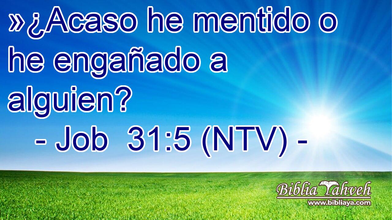 »¿Acaso he mentido o he engañado a alguien?